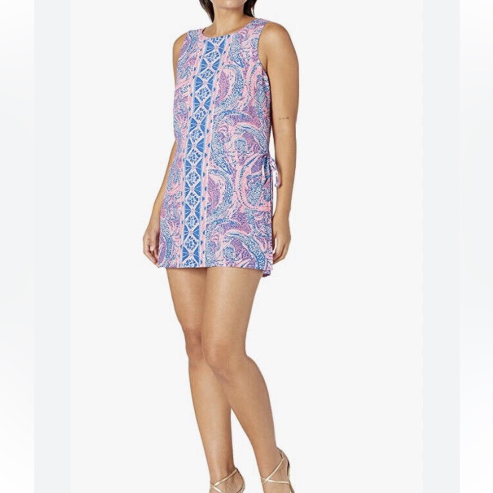 Lilly Pulitzer Pink and Blue Paisley Romper